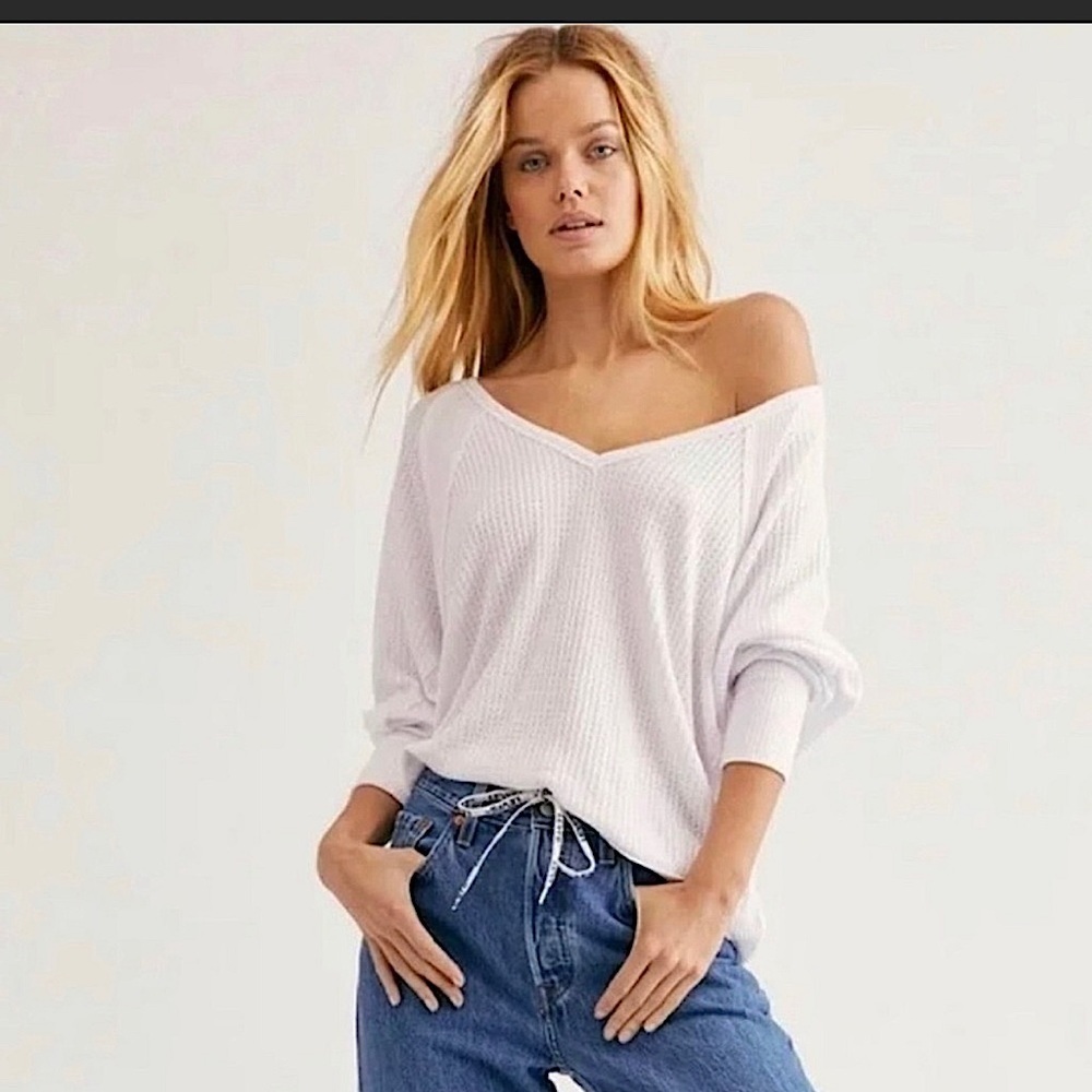 Free People Santa Clara Thermal Pullover size S
